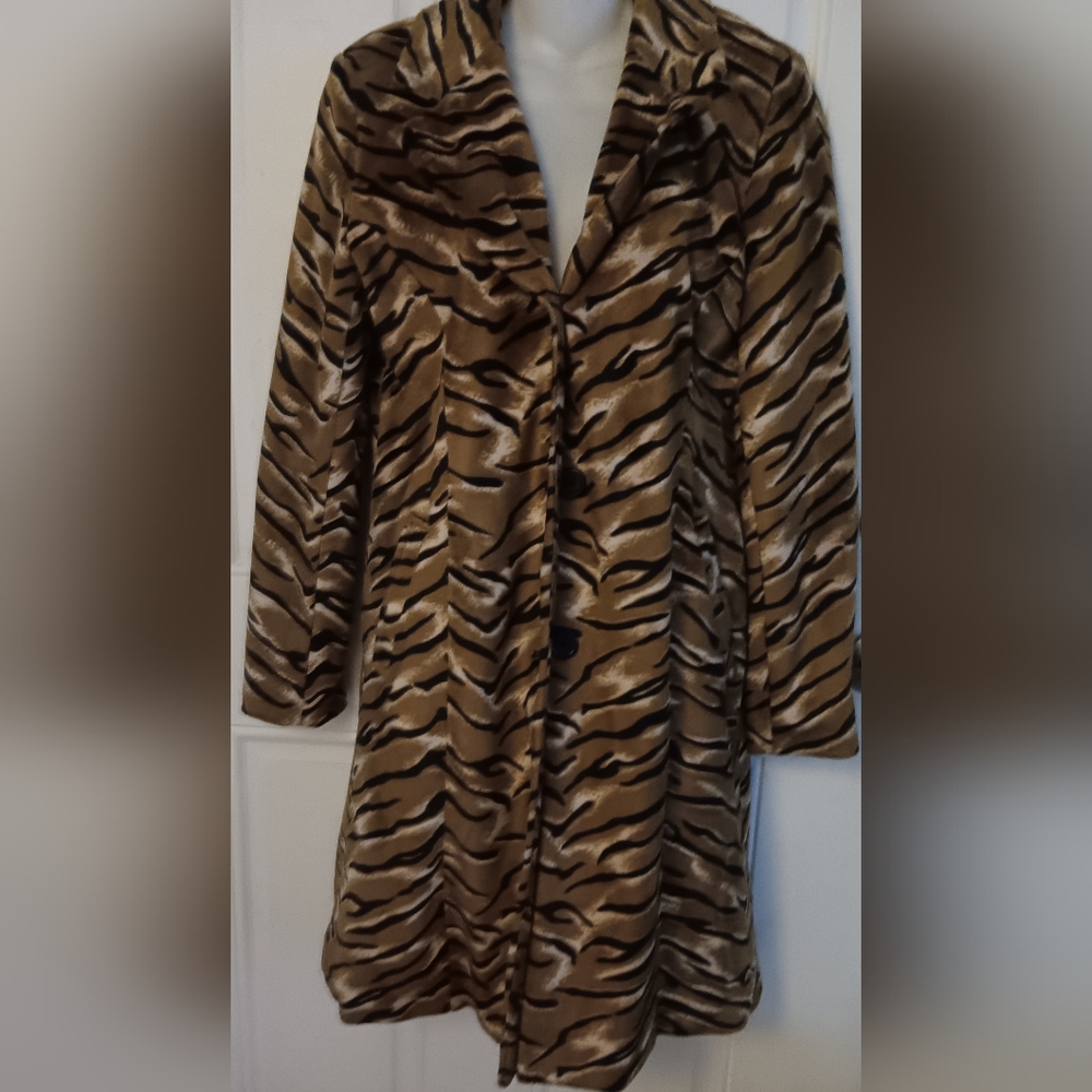 MITSO LONDON BY ADLER EXTREMELY SOFT ANIMAL PRINT COAT NWOT MED